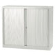 Roldeurkast laag staal 120x43x103cm lichtgrijs 1 legbord