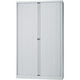 Roldeurkast hoog bisley 120x43x198cm lichtgrijs 4 legborden