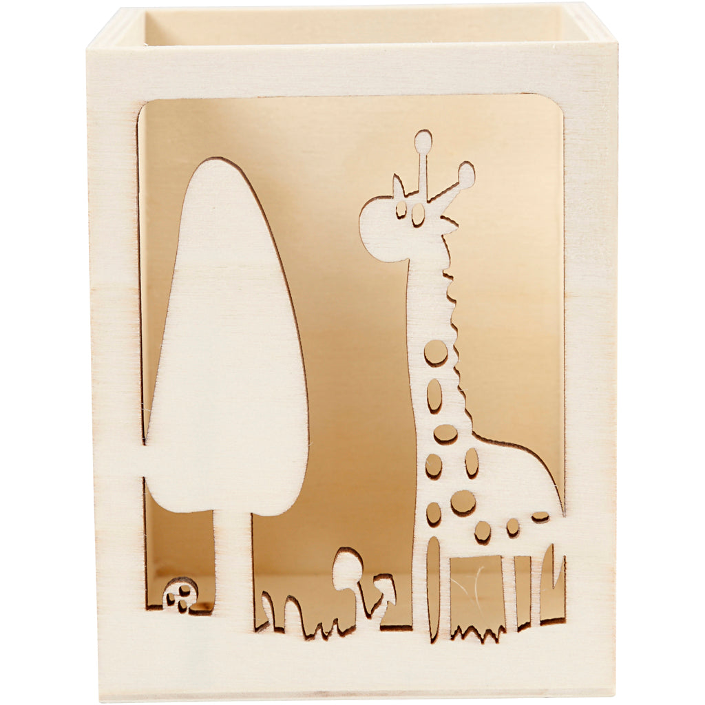 Creativ company houten pennenbakje giraffe