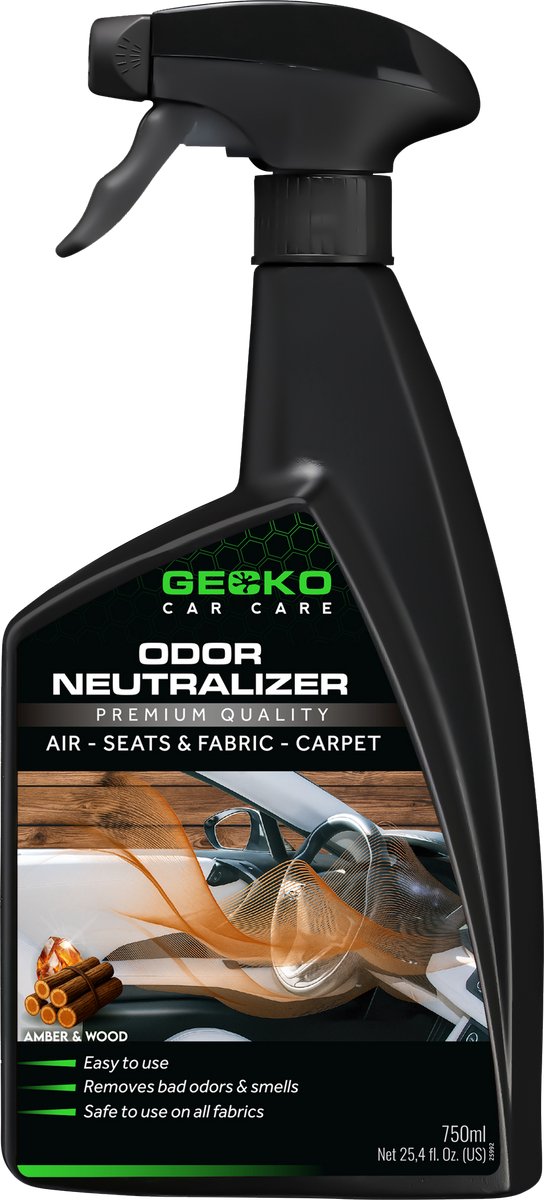 Gecko car care odor neutralizer amber wood 750ml