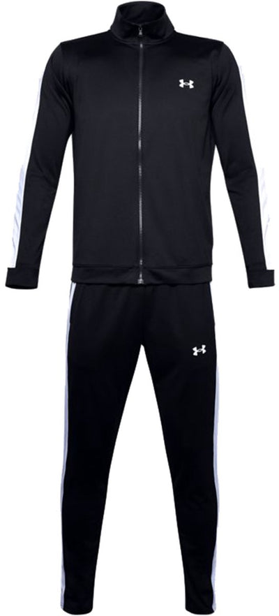 Under armour ua rival knit track suit-blk heren trainingspak - zwart - wit