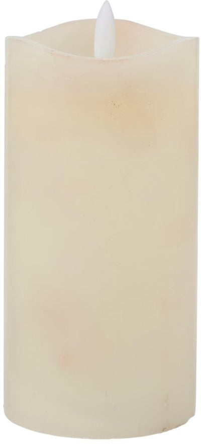 Arti casa led kaars - timer 6 uur - werkt op batterijen - 7,5 x 15 cm - ivoor