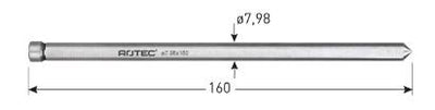 Rotec centreerpen ø7.98mm l=160mm