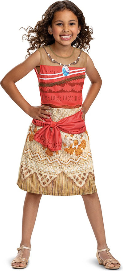 Disguise disney klassieke vaiana-meisjeskostuum oranje 3-4 years