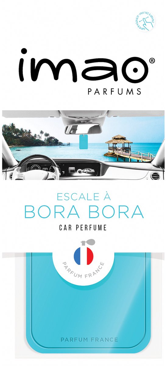 Imao rêves bora-bora - luchtverfrisser - voor in de auto - blauw - 1 stuk