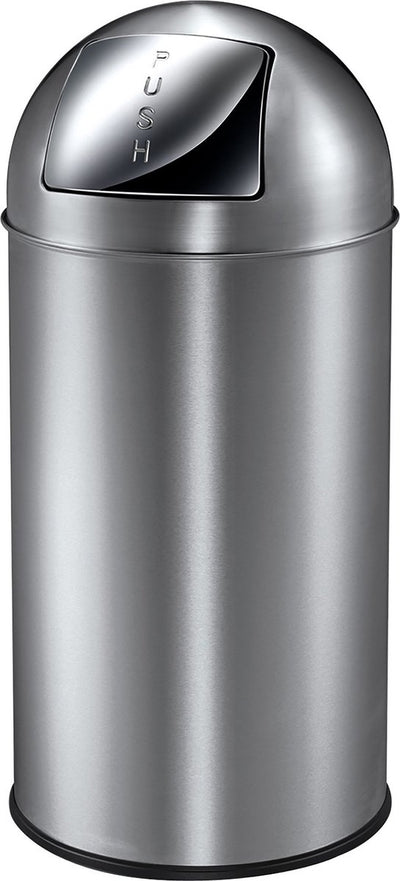 Eko - pushcan 40 liter - stainless steel - mat rvs - prullenbak