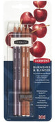 Derwent blender burnisher potlodenset - inclusief gum en puntenslijper - professionele kwaliteit - set van 4