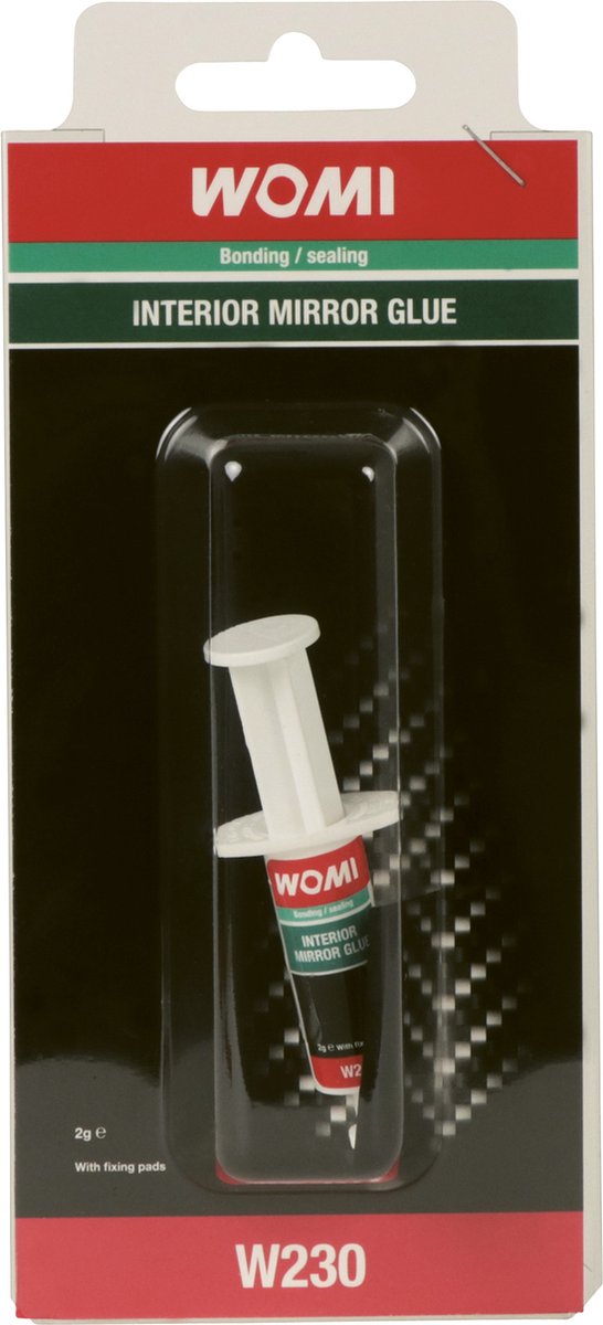 Womi binnenspiegellijm w230 – 2 g – 2-delig – sterke hechting – trillingsbestendig – snelle uitharding