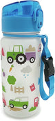 Puckator little tractors pop top 350ml breukbestendige kinder drinkfles schoolbeker drinkbeker kind tractor