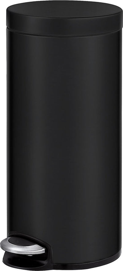 Eko - serene pedaalemmer 30 liter - steel plastic - mat zwart - prullenbak