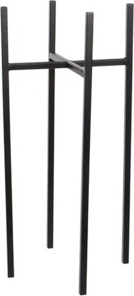 Mica decorations ascot plantenstandaard - l24 x b24 x h55 cm - metaal - zwart