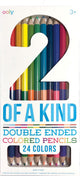 Ooly - 2 of a kind double-ended colored pencils - 12 dubbelzijdige kleurpotloden