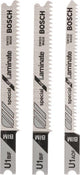 Bosch - 3-delige decoupeerzaagbladenset u-schacht (2; u 1 bif); (1; u 1 aof)