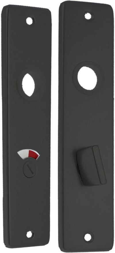 Starx wc- schild - kortschild met wc-slot (wc63 8) - aluminium â€“ zwart