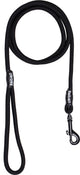 Rebel petz hondenriem - zwart - s - 8mm x 140cm