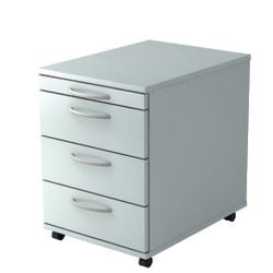 Bach mobiel ladenblok hammerer 1606 bo melamine 428x800x512mm 4 laden grijs