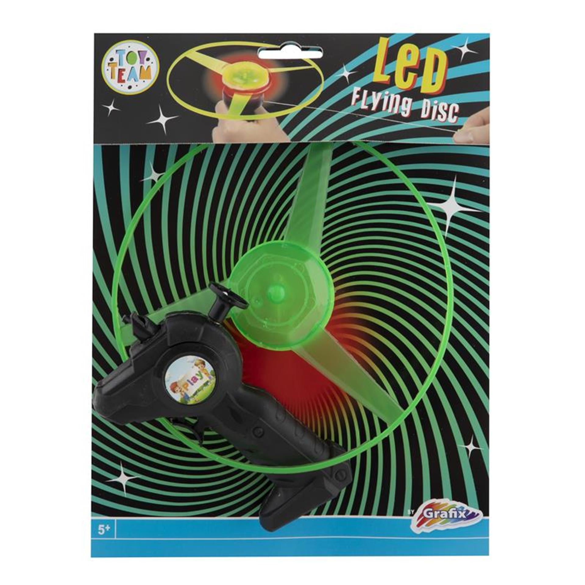 Grafix led flying disc met trekkoord