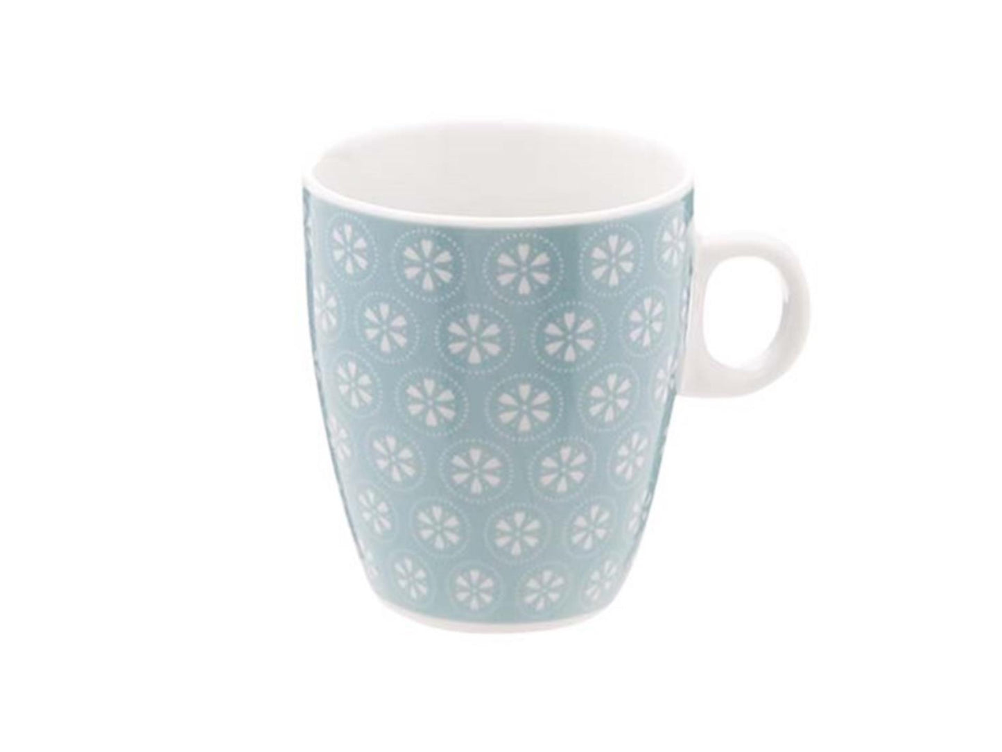 Cosy trendy beker blauw met bloemen 19cl