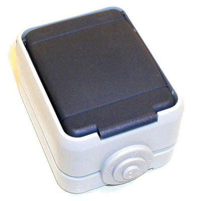 Elso wandcontactdoos 1-v opb. r a wd grijs