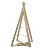 Decoris kerstboom vurenhout met metalen lijnen 114x22x64cm