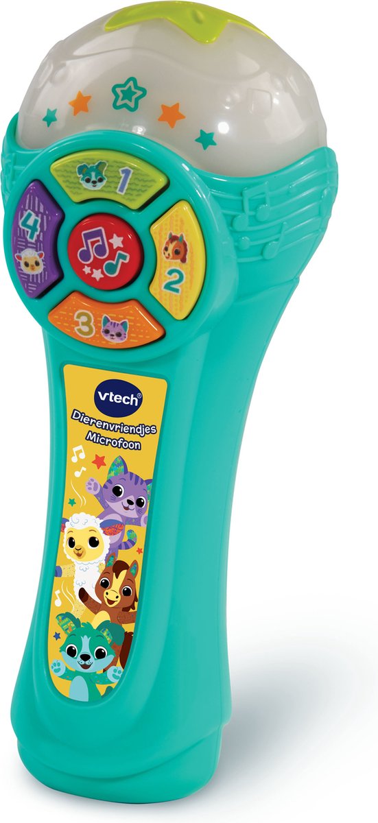 Vtech baby dierenvriendjes microfoon - interactieve microfoon - educatief baby speelgoed - licht geluidseffecten - vanaf 1 jaar