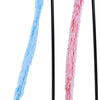Hengel softy met veer en bel blauw roze