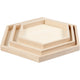 Creativ company houten dienbladen divers, set van 3