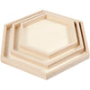 Creativ company houten dienbladen divers, set van 3