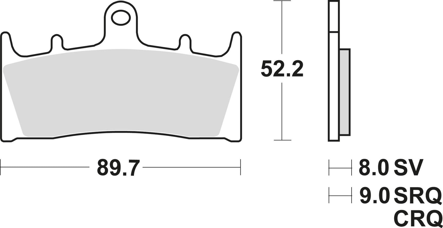 Trw remblokken mcb 659 brake pad mcb 659 trq sint.metal racing