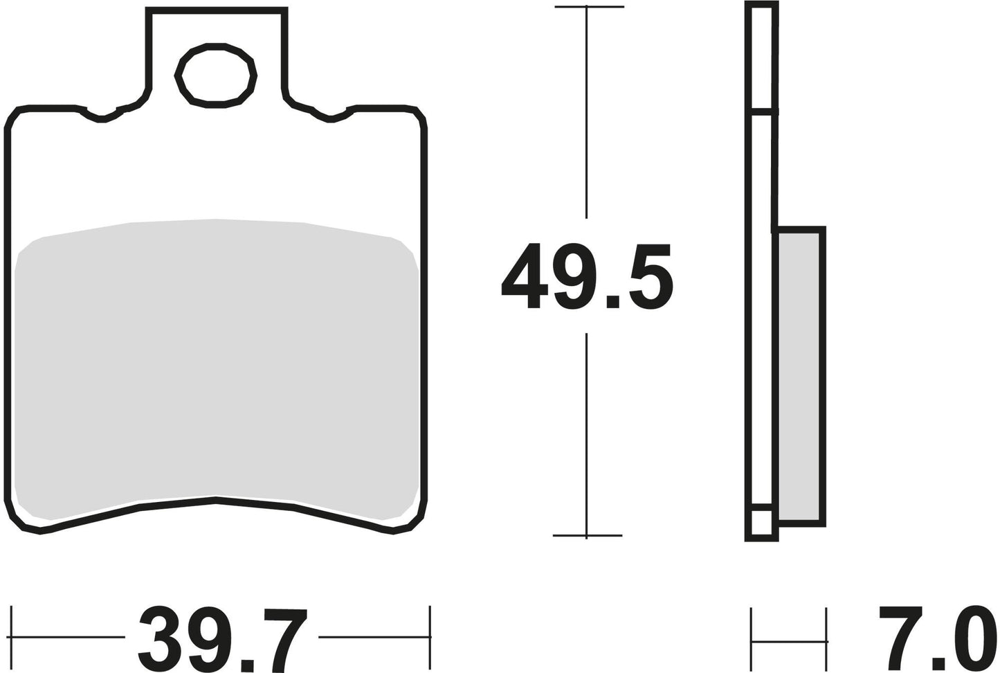 Trw remblokken mcb 696 brake pad mcb 696 ec organic