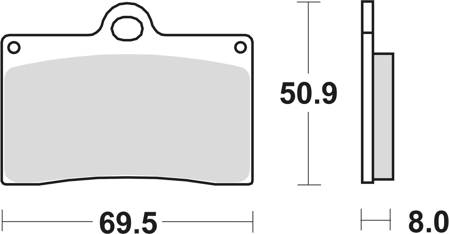 Trw remblokken mcb 540 brake pad mcb 540 trq sintered metal racing