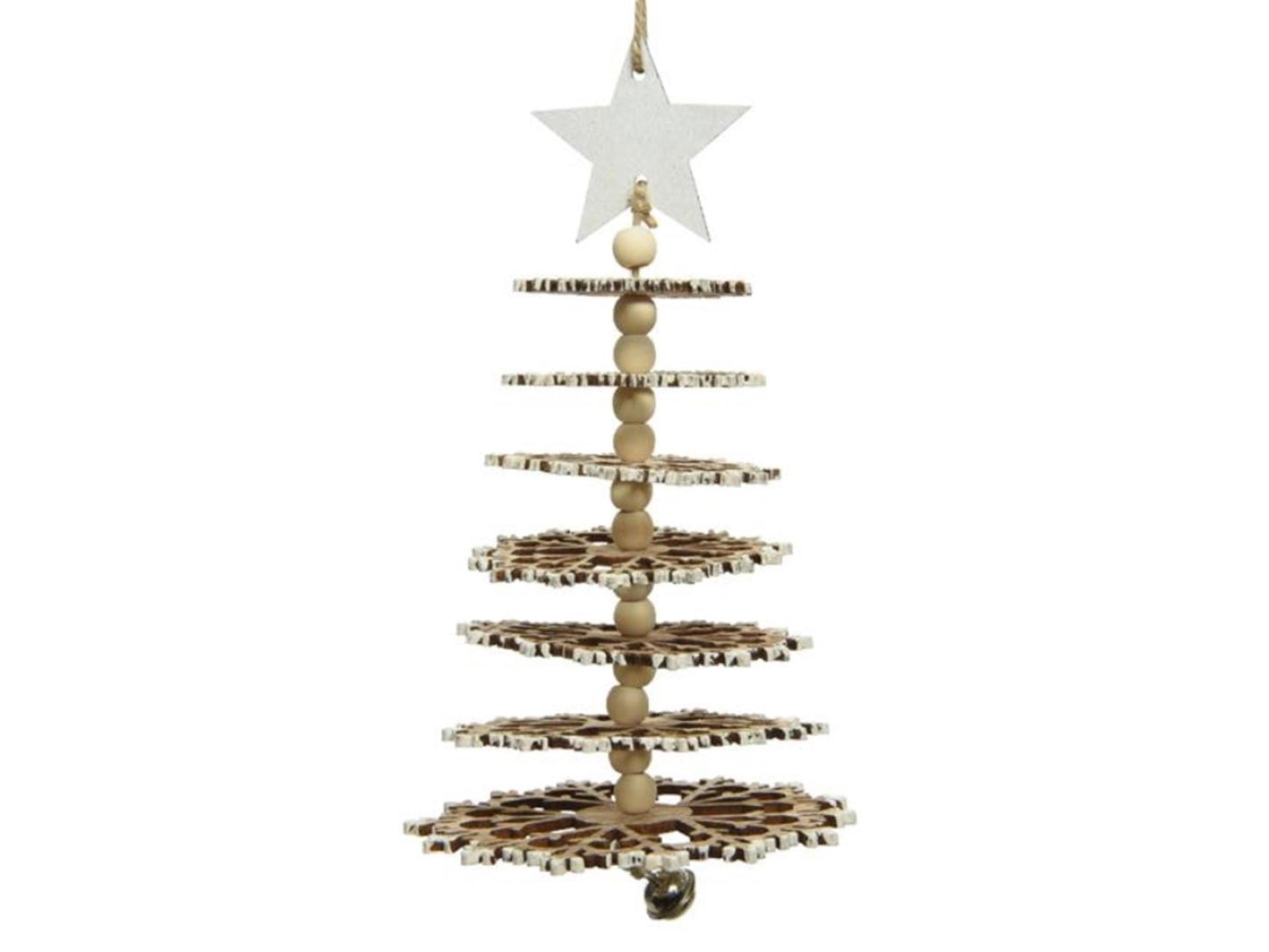 Decoris kersthanger 3d boom hout 21cm