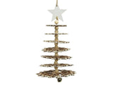 Decoris kersthanger 3d boom hout 21cm