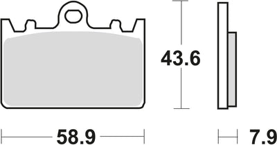 Trw remblokken mcb 643 brake pads organ. mcb 643