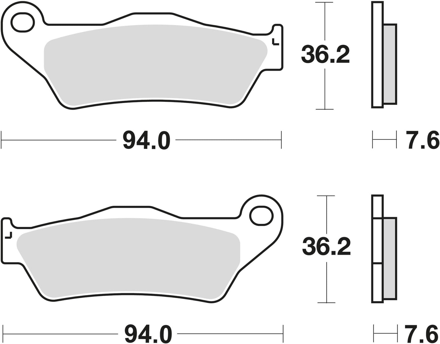 Trw remblokken mcb 648 brake pad mcb 648 si sintered metal