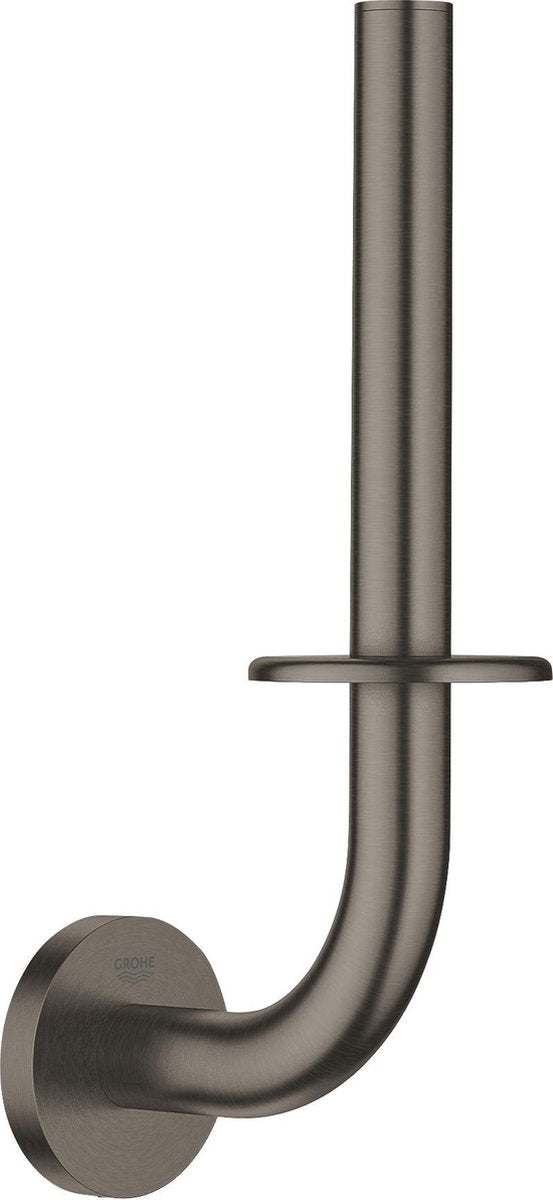 Grohe essentials reserverolhouder - wc-rol houder voor 1 rol - hard graphite geborsteld (mat antraciet) - metaal