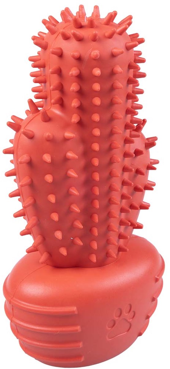 Duvo plus playtime kauwspeeltje griplay cactus voor honden 18x9.5x6cm rood