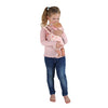 Poppendraagzak roze bloem | 3 stuks