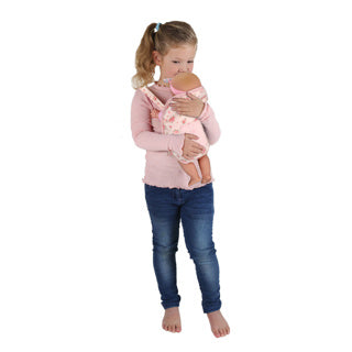 My beautiful dolls room poppendraagzak roze bloem | 3 stuks