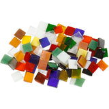 Creotime https: www.cchobby.nl glas-mozaiek-tegels-afm-10x10-mm-dikte-3-mm-ca-700-stuk-transparant-454-gr-1-doos - afbeelding 1