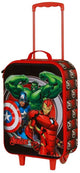 Karactermania - marvel the avengers - reiskoffer - zachte 3d trolley handbagage koffer - reiskoffer - rood