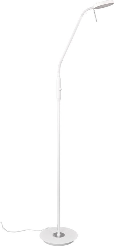 Trio monza vloerlamp - leeslamp - wit mat - flex arm - dimbaar - lichtkleur instelbaar