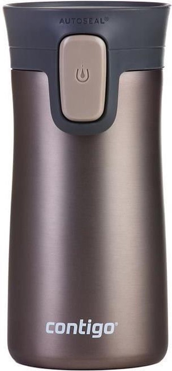 Contigo pinnacle autoseal thermosbeker - latte trans matte - roestvrijstalen beker-to-go, isoleerbeker, lekvrij, koffiebeker-to-go, travel mug met easy-clean-deksel, bpa-vrij, 300 ml