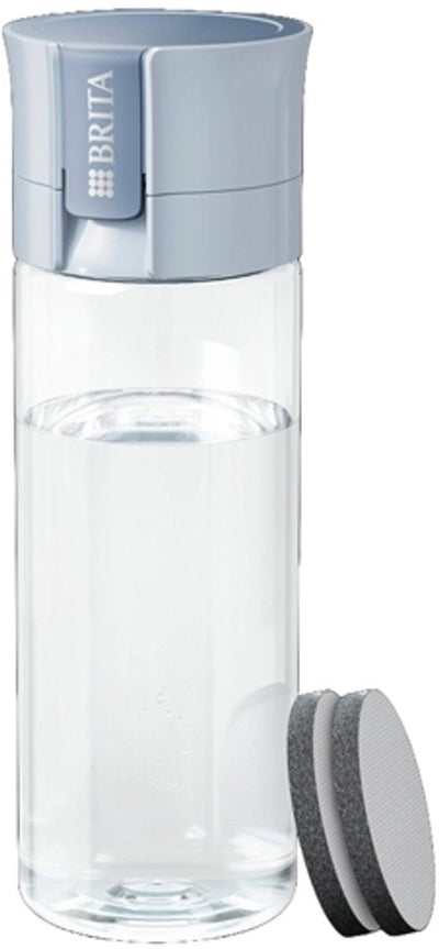 Brita - drinkfles vital voor volwassenen - 0,6l - lichtblauw - inclusief 2 microdisc filterpatronen - ideaal voor drinkflessen