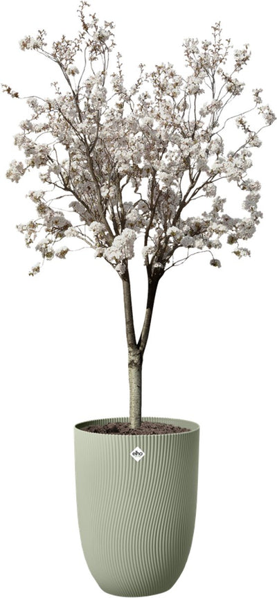 Elho sereh hoog 40 - bloempot voor binnen buiten - 100% gerecycled plastic - ø 39 x h 53.4 cm - scandinavisch groen