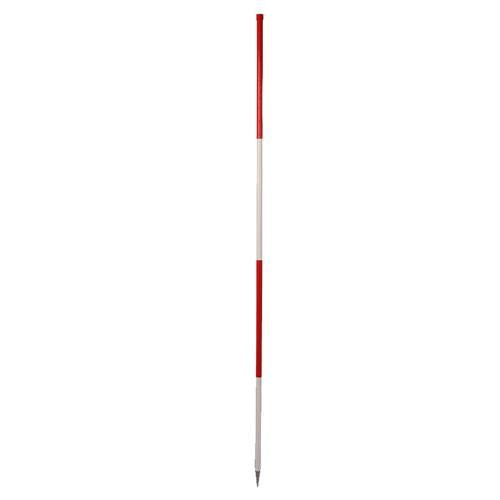 Jalonstok metaal 2mtr wit-rood | 12 stuks