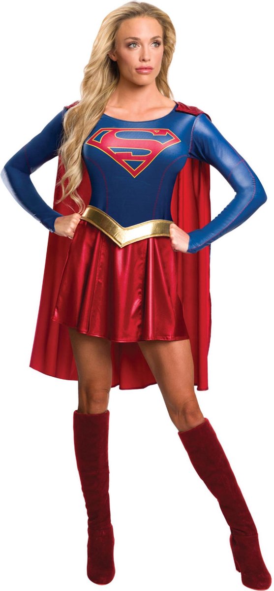 Rubies uk - supergirl serie kostuum voor vrouwen - medium - volwassenen kostuums