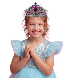 Dress like a princess princess tiara met oorbellen assorti