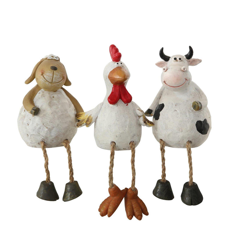 Boltze home boerderijdier met bungelbenen h20cm