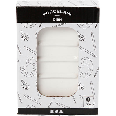 Creativ company cc porseleinen zeepbakje 13,5x10x2,5 cm wit